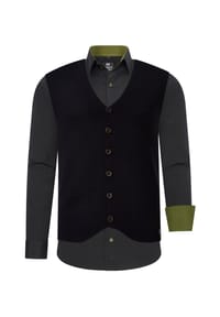 RUSTY NEAL® - Hemd mit Weste - Anthrazit