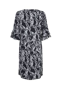 Alba Moda - Kleid mit grafischem Dessin - marine