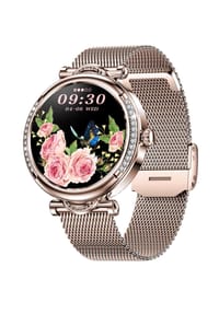 Atlanta by PARAGON - Fitnesstracker für Damen mit Metallband und Silikon-Wechselband mit Herzfrequenz, Puls, Blutdruck u.v.m. - 9736/18 (Rotgold) - Roségold