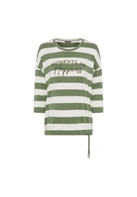 olsen - Shirt mit dekorativem Streifendruck - Moss Green