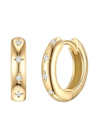 GLANZSTÜCKE MÜNCHEN - Damen Ohrringe aus 925/- Sterling Silber in Gelbgold mit Zirkonia - gelbgold