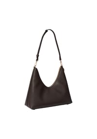 Calvin Klein HARDWARE EMBLEM PEBB - Schultertasche, Kunstleder, für Damen - BAL  BROWN
