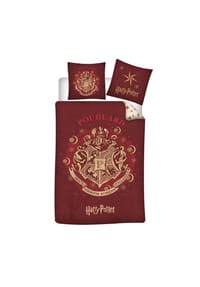 COFI - Harry Potter Bettwäsche-Set – 1x Deckenbezug 140x200 & 1x Kissenbezug - Rot 140X200+65X65CM