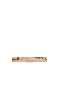 Kazar - Schmaler doppelseitiger Riemen mit durchgehender Schnalle - Beige