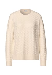 Street One - Strickpullover, Rippbündchen, für Damen - 16351 SOFT BEIGE