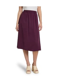 CARTOON - Gerader Rock, Gummibund, für Damen - 4685 AUBERGINE