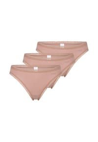 sloggi - Go Crush String, 3er-Pack, grafische Spitzenbordüre, für Damen - 00GZ SILK WHITE