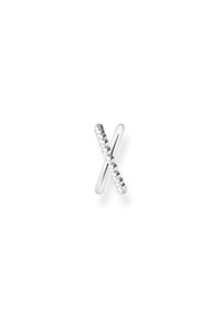 Thomas Sabo - CHARM CLUB Einzel Ohrklemme Kugeln doppel silber - silberfarben