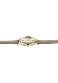 ONE ELEMENT Raptor - Damen Quarz Armbanduhr Brilliance mit Lederarmband - 3 ATM - Mineralglas - gold-grau-weiß