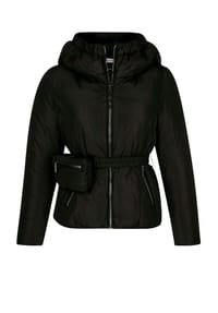 Alba Moda - Steppjacke mit abnehmbarer Bauchtasche - schwarz