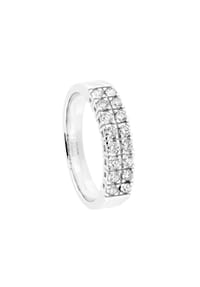 MONCARA - Damen Ring, 585er Weißgold,16 Diamanten zus. ca. 0,50 Karat - Weißgold
