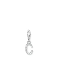 Thomas Sabo - Thomas Sabo Charm-Anhänger Buchstabe C mit weißen Steinen Silber 925 Sterlingsilber - silber, weiß