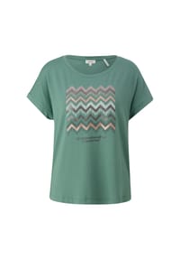 s.Oliver - T-Shirt, Seitenschlitze, für Damen - 02D1  WHITE