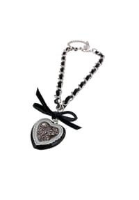 Allgäu Rebell - Oktoberfest Kette Rosi mit Herzanhänger - braun