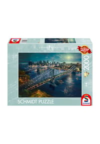 Schmidt - Thomas Kinkade Studios Puzzle "Mond über Manhatten", 2000 Teile - 
