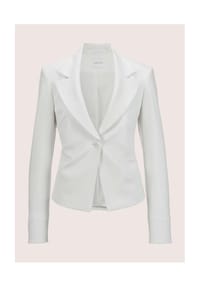 MADELEINE - Kurzer Jersey-Blazer mit Ziernähten - wollweiß