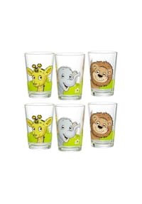 Ritzenhoff & Breker Kindergläser Dschungeltiere 205 ml 6er Set bunt - DSCHUNGELTIERE - bunt