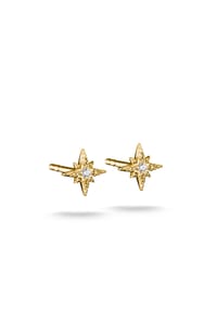 Thomas Sabo - Ohrstecker Stern mit weißem Zirkonia - gelbgoldfarben