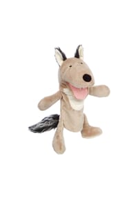 sigikid® - Handspielpuppe Wolf Plüschfigur fürs Puppenspiel ,  für Kleinkinder und Kinder - beige