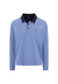 FYNCH-HATTON® - Sweatshirt "Rugby", Baumwolle, Polokragen, für Herren - 604 CRYSTAL BLUE