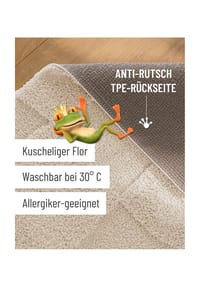 WECONhome Badteppich Davie - Hoch-Tief-Effekt - Badteppich - anthrazit grau