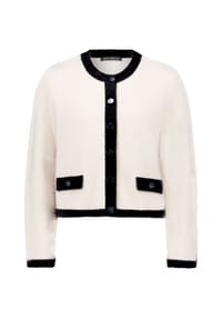 BETTY BARCLAY - Grobstrickjacke mit Knopfleiste - Patch Beige/Black