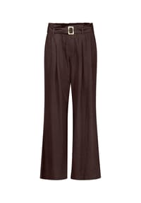 CARTOON - Casual-Hose mit Bundfalten - Dunkelbraun