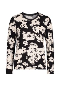 BETTY BARCLAY - Langarmshirt, Rundhalsausschnitt, für Damen - 9812 BLACK/CREAM