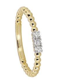 VANDENBERG - Damen Ring, 585er Gold mit 3 Diamanten, zus. ca. 0.1 Karat - GELBGOLD
