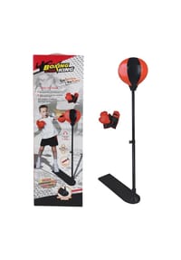 COFI - JollyOutside Boxball-Set – Kinder Boxtraining mit Handschuhen - Schwarz 30x40x30 cm