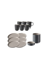 Ritzenhoff & Breker Frühstücksservice Jasper 18er Set - JASPER - grau