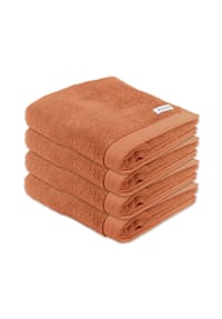 TOM TAILOR - Handtuch, 4er Pack - Color Bath Towel, Frottier, Baumwolle, 50 x 100 cm - Blau