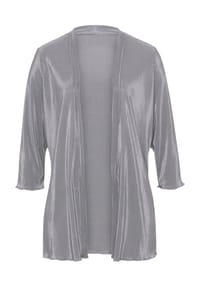 Sieh an! - Plissee-Shirtjacke - steingrau