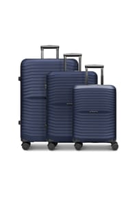 Stratic Shine - Shine 4 Rollen Kofferset 3-teilig mit Dehnfalte - black