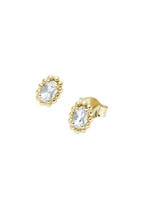 Luigi Merano® - Ohrstecker mit Edelsteinen, Gold 375 - blau