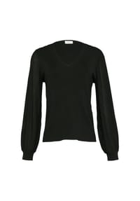 s.Oliver BLACK LABEL - Strickpullover, V-Ausschnitt, für Damen - 9999  GREY/BLACK