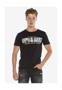 CIPO & BAXX® - T-Shirt CT600 gerade geschnitten - BLACK