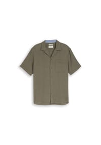 TOM TAILOR - Freizeithemd, Regular Fit, Kurzarm, Reverskragen, Herren - 39617 CASHEW BEIGE