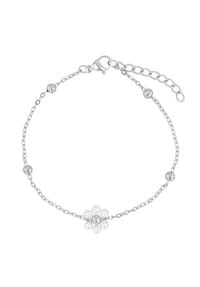 Adelia's - Damen Edelstahl Armband 17 cm + 3 cm silberfarben mit schimmernder Perle - gold