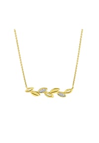 fascination by Ellen K. - Halskette 375/- Gold 6 Zirkonia - gelb