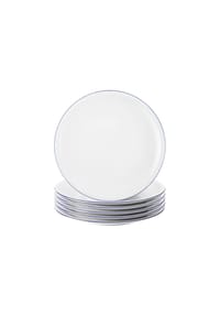 Seltmann Weiden Frühstücksteller Compact Blaurand ø 19,3 cm 6er Set weiß-blau - COMPACT - weiß-blau