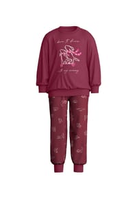 CALIDA - Kinder Bündchen-Pyjama Family & Friends - mars red