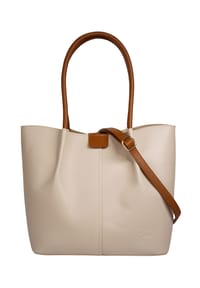 Samantha Look - Handtasche Echt Leder, Made In Italy - beige