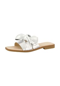 paul green - Lederimitat Pantoletten - Metallic Silver