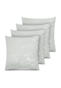 Aspero® - 4er Set Kissenbezüge mit Marmordesign 45x45cm Carrara - Gold