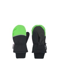 maximo® - KIDS-Thermofausthandschuhe Daumen, Reflexpaspel - schwarz/neongrün