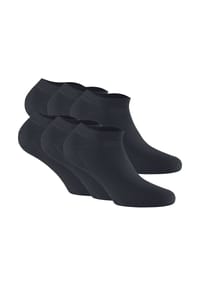 Rohner Advanced Socks - Unisex Sneaker Socken, 6er Pack - Bambus - Schwarz