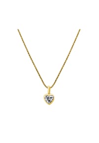VANDENBERG - Damen Anhänger mit Kette, 585er Gold, 1 Diamant Herz ca. 0,30 Karat - Gelbgold