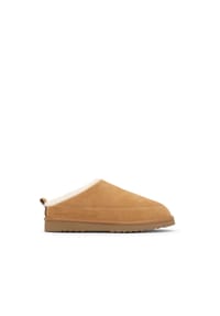 ONE ELEMENT - Hellbraune Clogs mit Schafwolle - Hellbraun