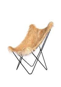 Kayoom - Stuhl Schmetterling-Stuhl Lynn 110 - braun - beige